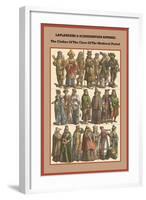 Laplanders and Scandinavian Apparel - Close of the Medieval Period-Friedrich Hottenroth-Framed Art Print