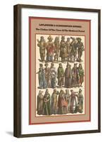 Laplanders and Scandinavian Apparel - Close of the Medieval Period-Friedrich Hottenroth-Framed Art Print