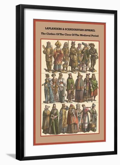 Laplanders and Scandinavian Apparel - Close of the Medieval Period-Friedrich Hottenroth-Framed Art Print