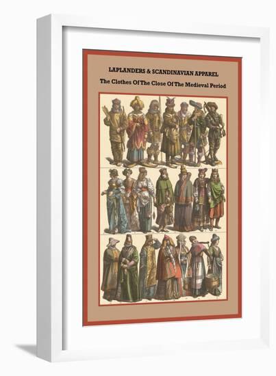 Laplanders and Scandinavian Apparel - Close of the Medieval Period-Friedrich Hottenroth-Framed Art Print