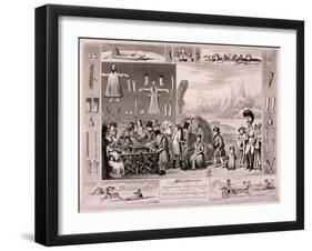 Laplanders on Display in the Egyptian Hall, London, 1822-Isaac Cruikshank-Framed Giclee Print