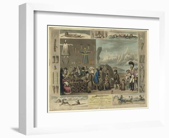 Laplanders, Reindeer Etc., as Exhibited at the Egyptian Hall, Piccadilly, 1822-Isaac Cruikshank-Framed Giclee Print