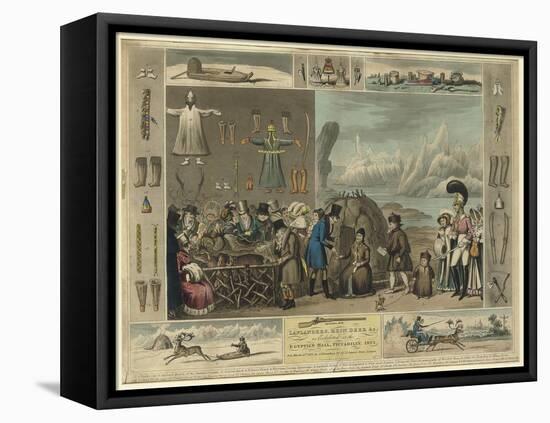 Laplanders, Reindeer Etc., as Exhibited at the Egyptian Hall, Piccadilly, 1822-Isaac Cruikshank-Framed Stretched Canvas