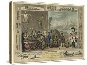 Laplanders, Reindeer Etc., as Exhibited at the Egyptian Hall, Piccadilly, 1822-Isaac Cruikshank-Stretched Canvas