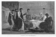 Theophrastus Greek Philosopher and Naturalist Depicted on His Deathbed Uttering His Last Words-Laplante-Art Print