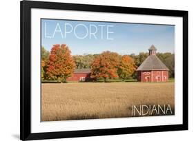 LaPorte, Indiana - Door Prairie-Lantern Press-Framed Premium Giclee Print