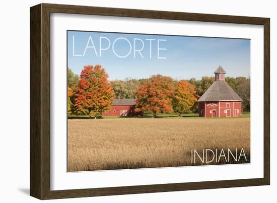 LaPorte, Indiana - Door Prairie-Lantern Press-Framed Art Print