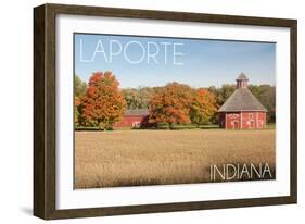 LaPorte, Indiana - Door Prairie-Lantern Press-Framed Art Print