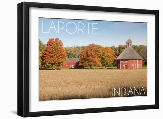 LaPorte, Indiana - Door Prairie-Lantern Press-Framed Art Print