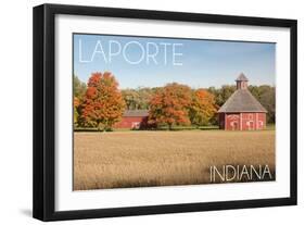 LaPorte, Indiana - Door Prairie-Lantern Press-Framed Art Print