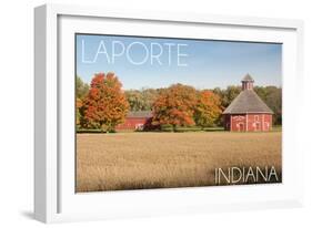 LaPorte, Indiana - Door Prairie-Lantern Press-Framed Art Print