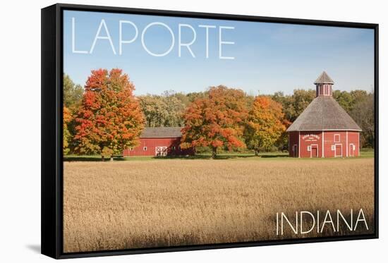 LaPorte, Indiana - Door Prairie-Lantern Press-Framed Stretched Canvas