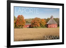 LaPorte, Indiana - Door Prairie-Lantern Press-Framed Art Print