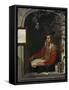 LApothicaire, dit aussi le Chimiste. The pharmacist, also called the chemist-Gabriel Metsu-Framed Stretched Canvas
