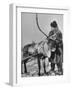 Lapp Tribesman Tending to His Reindeer-Mark Kauffman-Framed Photographic Print