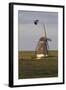 Lapwing (Vanellus Vanellus) Flying Past Windmill, Texel, Netherlands, May 2009-Peltomäki-Framed Photographic Print