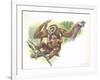 Lar Gibbon Hylobates Lar with a Young-null-Framed Giclee Print