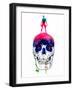 Lara and the Skull Watercolor-Lora Feldman-Framed Art Print