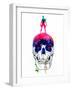 Lara and the Skull Watercolor-Lora Feldman-Framed Art Print