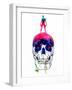 Lara and the Skull Watercolor-Lora Feldman-Framed Art Print