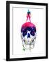 Lara and the Skull Watercolor-Lora Feldman-Framed Art Print