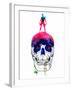 Lara and the Skull Watercolor-Lora Feldman-Framed Art Print