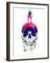 Lara and the Skull Watercolor-Lora Feldman-Framed Art Print