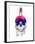 Lara and the Skull Watercolor-Lora Feldman-Framed Art Print