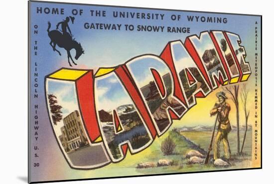 Laramie, Wyoming, Large Letters-null-Mounted Art Print