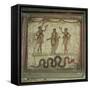 Lararium, Wall Paintings in the House of the Vettii in Pompeii, Italy-Rolf Richardson-Framed Stretched Canvas