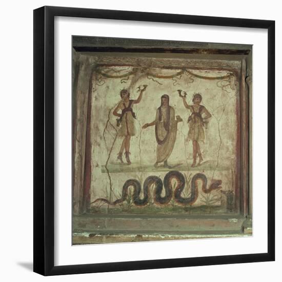Lararium, Wall Paintings in the House of the Vettii in Pompeii, Italy-Rolf Richardson-Framed Photographic Print