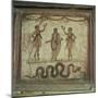 Lararium, Wall Paintings in the House of the Vettii in Pompeii, Italy-Rolf Richardson-Mounted Photographic Print