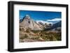 Larch trees in autumn, Burstall Pass, Mt. Burstall, Rocky Mountains, Alberta, Canada-null-Framed Photographic Print