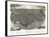 Larchmont, New York - Panoramic Map-Lantern Press-Framed Stretched Canvas