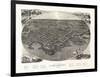 Larchmont, New York - Panoramic Map-Lantern Press-Framed Art Print