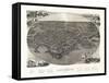 Larchmont, New York - Panoramic Map-Lantern Press-Framed Stretched Canvas