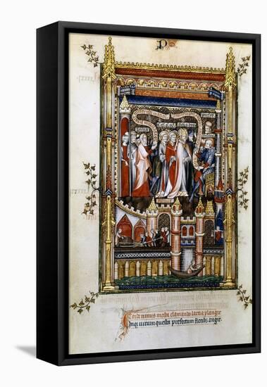 Larcia Accuses St Denis, 1317-null-Framed Stretched Canvas