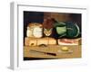 Larder Still Life with a Cat Hunting a Mouse, C.1840-null-Framed Giclee Print