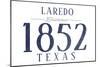 Laredo, Texas - Established Date (Blue)-Lantern Press-Mounted Art Print