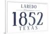 Laredo, Texas - Established Date (Blue)-Lantern Press-Framed Art Print