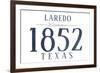 Laredo, Texas - Established Date (Blue)-Lantern Press-Framed Art Print