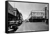Laredo, Texas - Northern View up Flores Street-Lantern Press-Framed Stretched Canvas