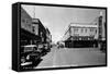 Laredo, Texas - Northern View up Flores Street-Lantern Press-Framed Stretched Canvas