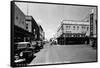 Laredo, Texas - Northern View up Flores Street-Lantern Press-Framed Stretched Canvas