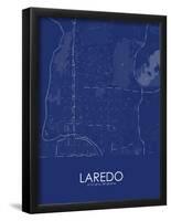 Laredo, United States of America Blue Map-null-Framed Poster