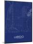 Laredo, United States of America Blue Map-null-Mounted Poster