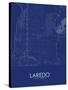 Laredo, United States of America Blue Map-null-Stretched Canvas