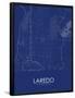 Laredo, United States of America Blue Map-null-Framed Poster