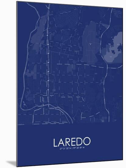 Laredo, United States of America Blue Map-null-Mounted Poster