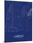 Laredo, United States of America Blue Map-null-Mounted Poster